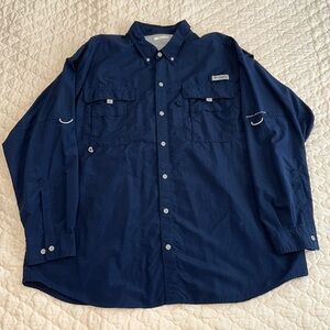 Columbia PFG Men’s XXL omnishade Navy Shirt